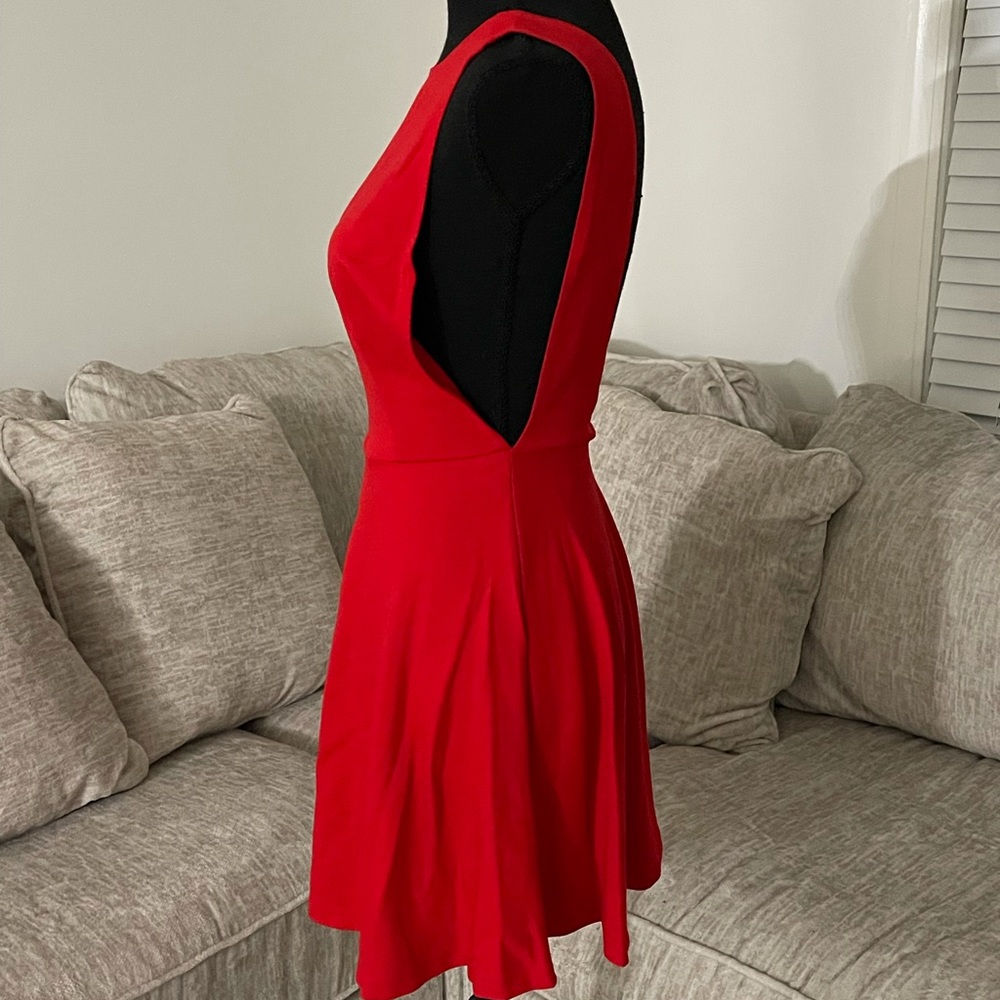 NEW RED American Apparel Ponte Sleeveless Skater Dress - Picture 9 of 13